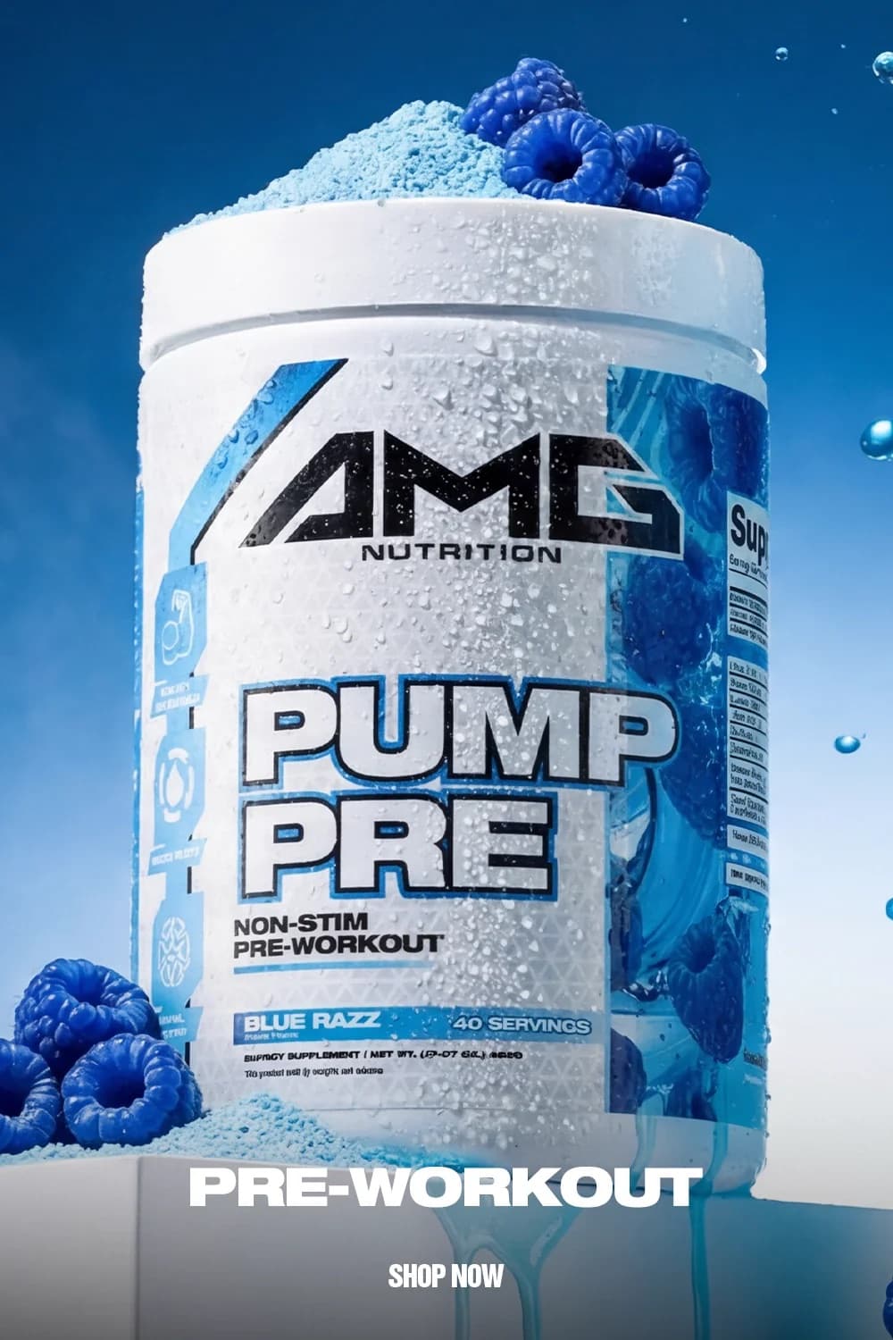 AMG Nutrition Pump Pre non-stim pre-workout — e-commerce visual by Thiago Gomes