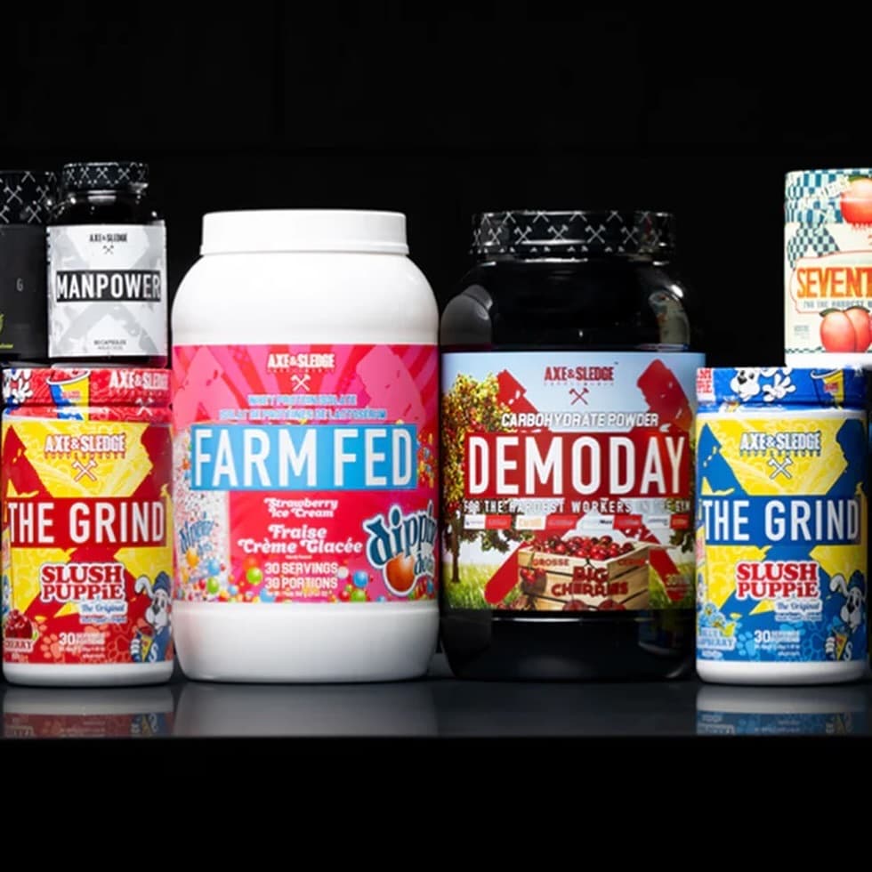 Axe & Sledge full product lineup — packaging & product photography by Thiago Gomes